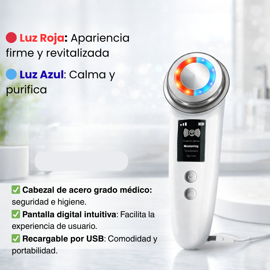 Masajeador Limpieza Facial LED